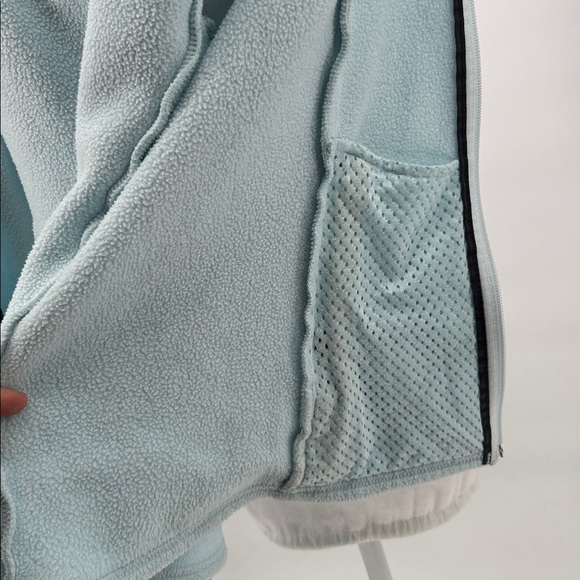 Patagonia Light Blue Fleece Vest Womens Medium Zip Pockets - Picture 8 of 11